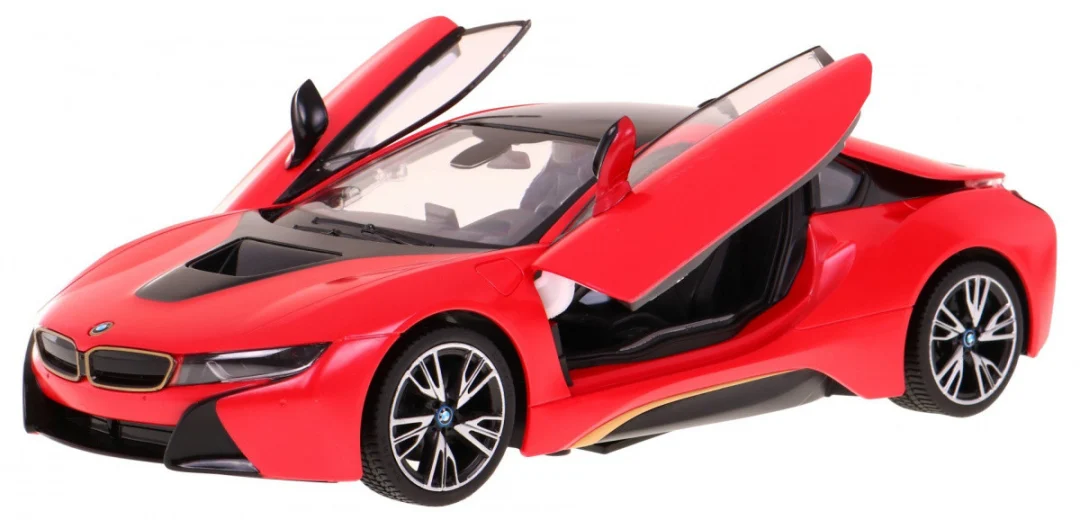 BMW i8 crveni RASTAR model 1:14 Automobil na daljinsko upravljanje + 2,4 GHz daljinski, crvena_2
