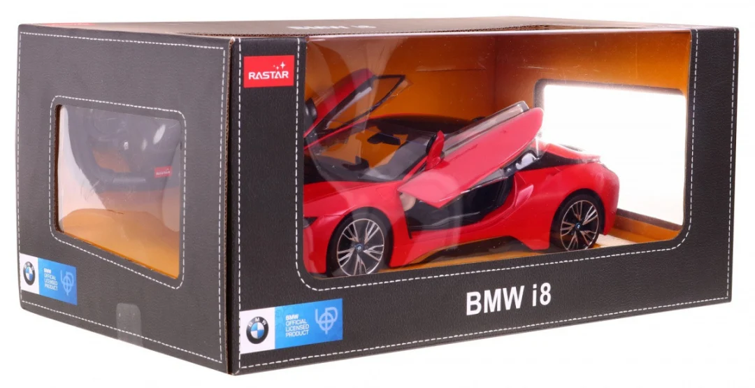 BMW i8 crveni RASTAR model 1:14 Automobil na daljinsko upravljanje + 2,4 GHz daljinski, crvena_6