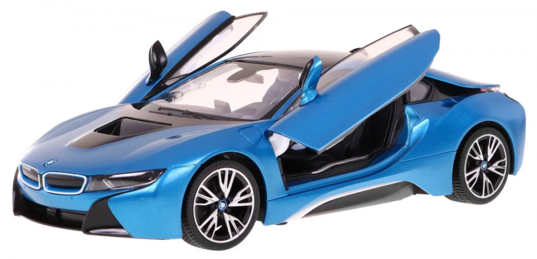 BMW i8 plavi RASTAR model 1:14 Automobil na daljinsko upravljanje + 2,4 GHz daljinski, plava_2