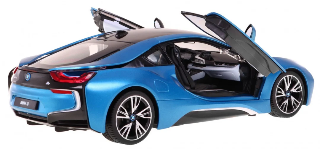 BMW i8 plavi RASTAR model 1:14 Automobil na daljinsko upravljanje + 2,4 GHz daljinski, plava_4