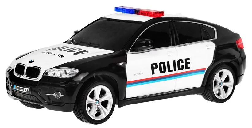 BMW x6 policijski automobil za djecu 8+ godina, daljinski upravljani, policijski 1:24, svjetla i_4