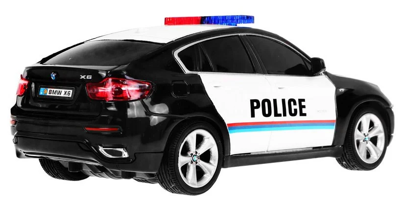 BMW x6 policijski automobil za djecu 8+ godina, daljinski upravljani, policijski 1:24, svjetla i_5