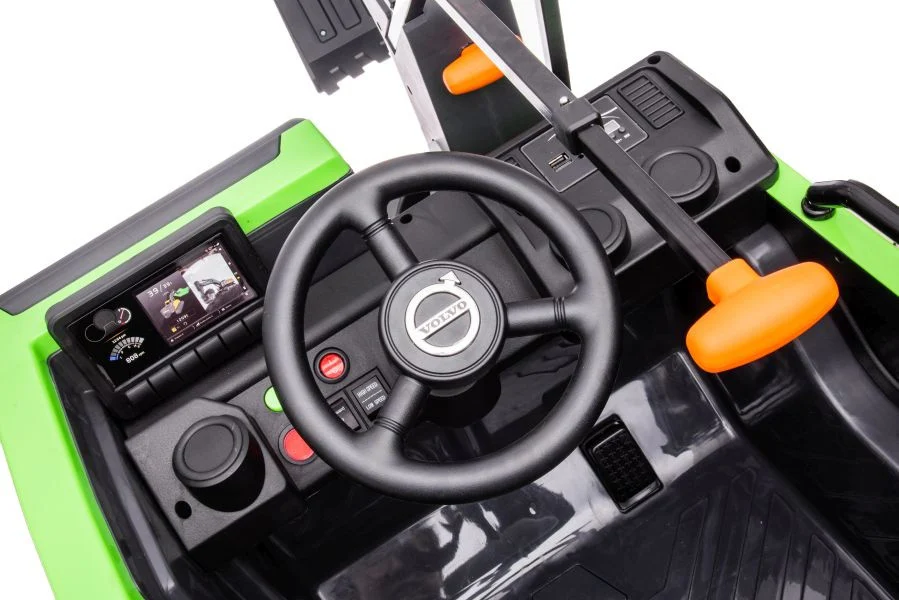 Bager na baterije Volvo DK-VE888 Zeleni auto na akumulator_8