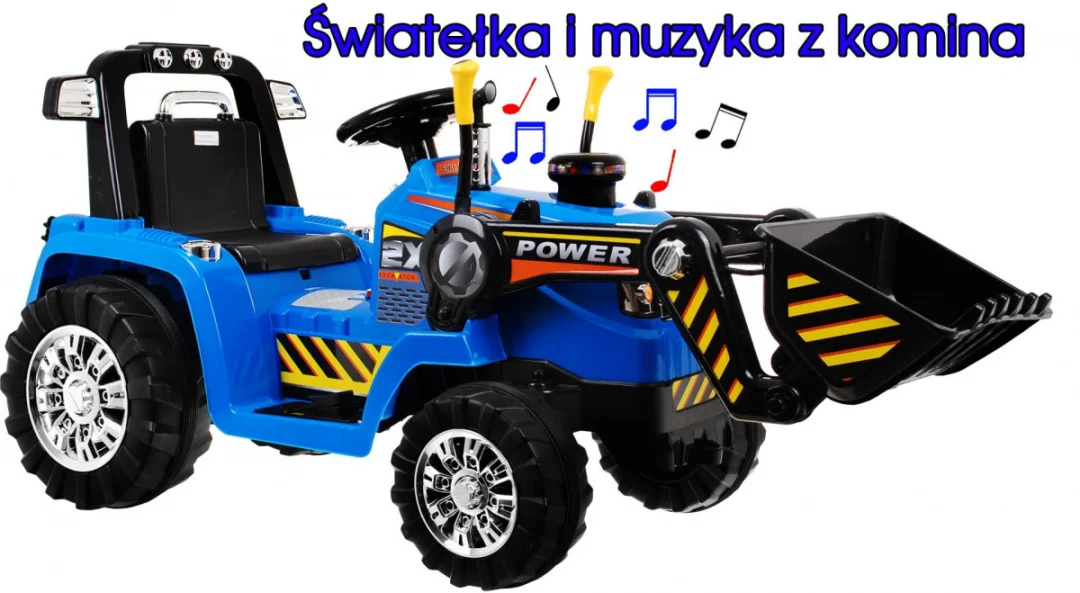 Bager-traktor na akumulator plavi_11