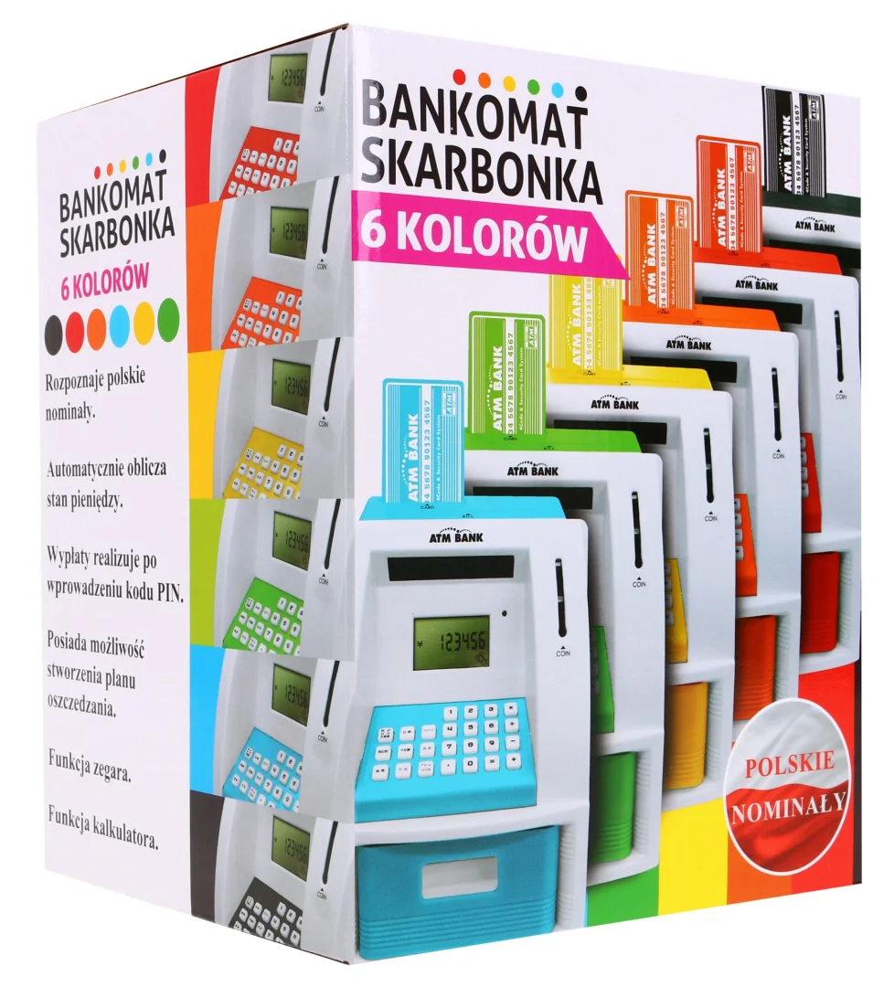 Bankomat-kasica za djecu 3+ zeleni s karticom i PIN-om_5