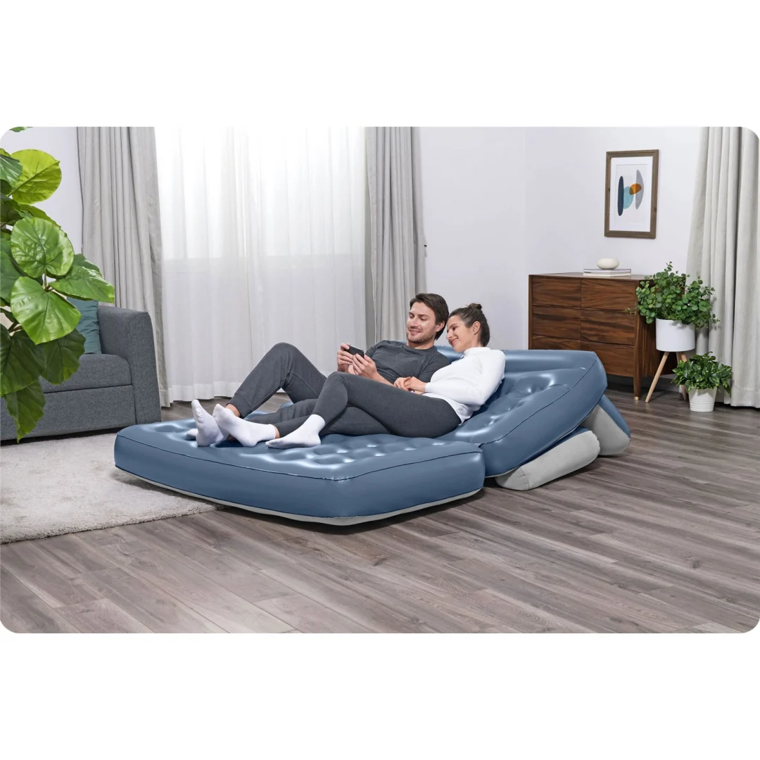 Baršunasta sofa s ugrađenom električnom pumpom 188 × 152 × 64 cm Bestway 75079_9