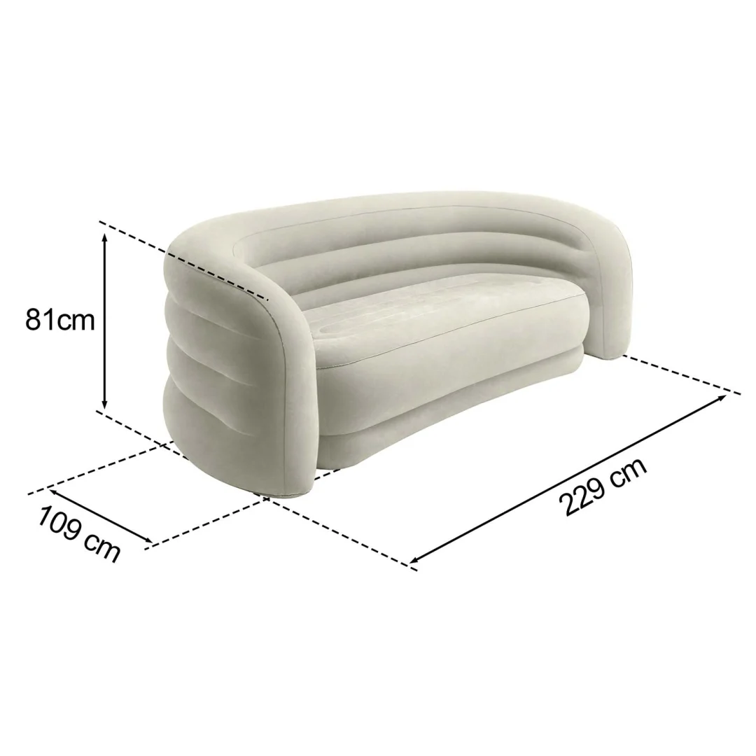 Baršunasti napuhavajući kauč s madracem 229 × 109 × 81 cm Intex 66571_7