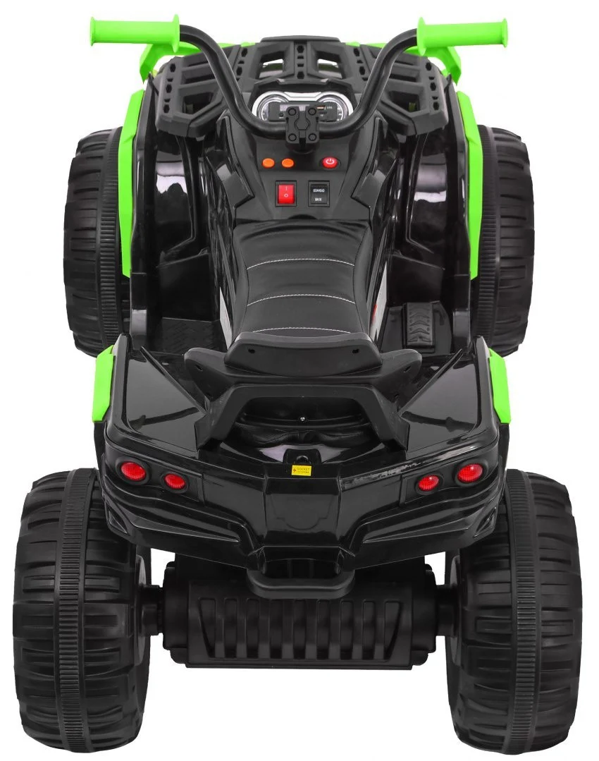 Baterijski ATV Quad za djecu crno-zeleni + EVA kotači + MP3 radio + LED + spori start_6