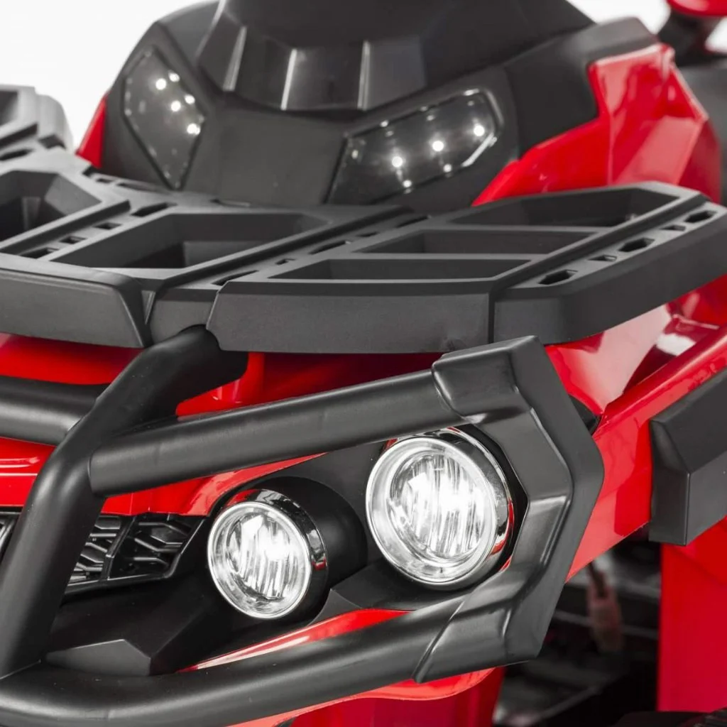 Baterijski ATV Quad za djecu crveni + EVA kotači + MP3 radio + LED + spori start, crvena quad na akumulator_5