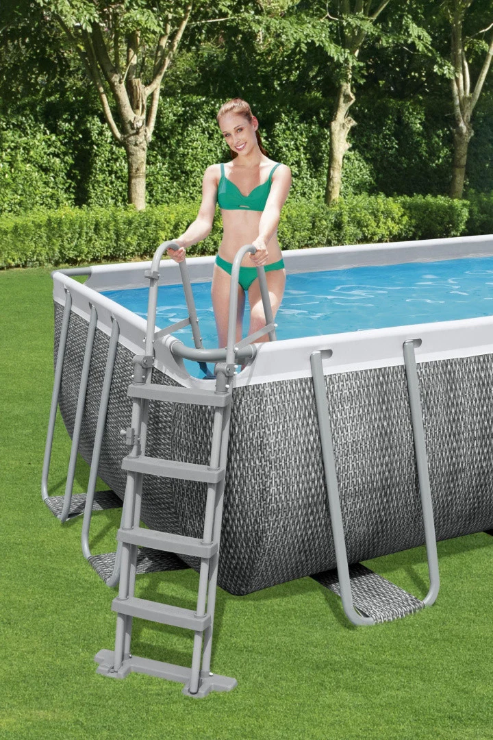 Bazen Power Steel Frame 488x244x122, imitacija ratana, 16x8 stopa, BESTWAY 6u1_6