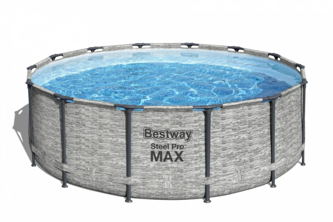 Bazen Steel Pro MAX Frame 427x122, imitacija kamena, 14 stopa, BESTWAY 5 u 1 + pribor_2