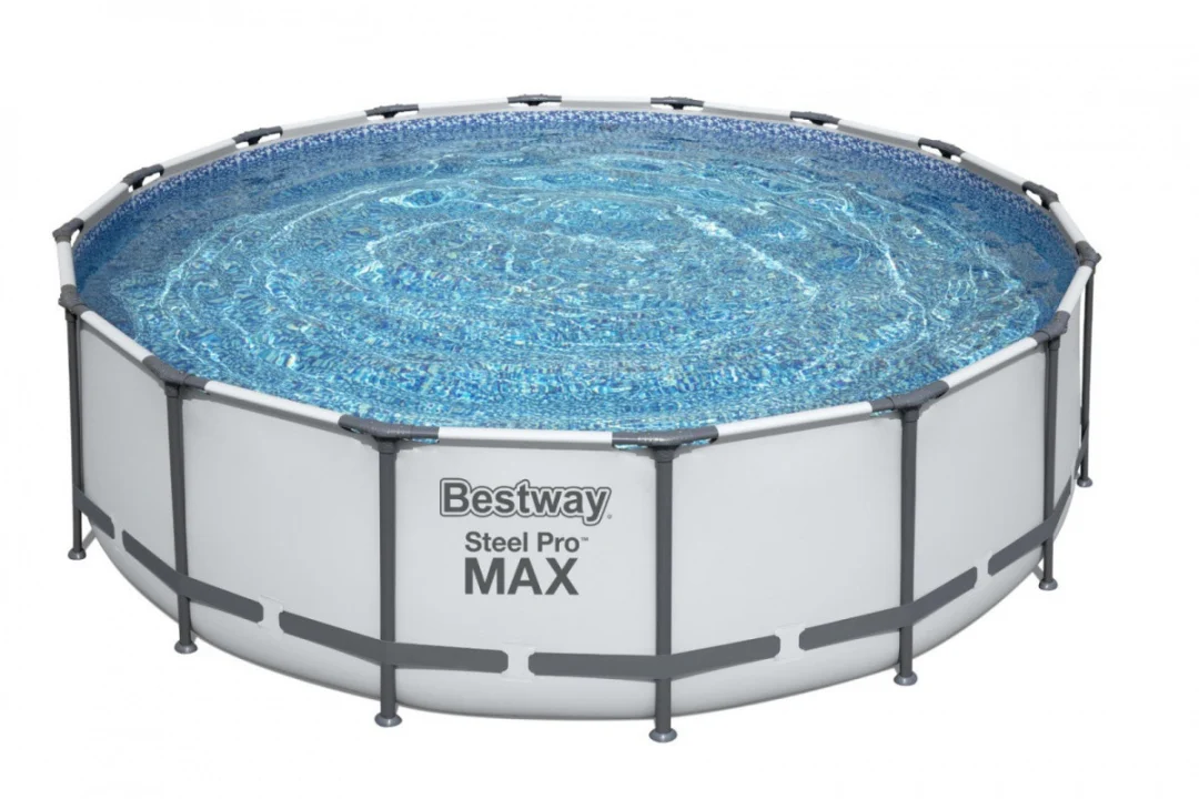 Bazen Steel Pro MAX Frame 488x122 sivi, 16 stopa, BESTWAY 5 u 1 + ljestve + pokrov_2