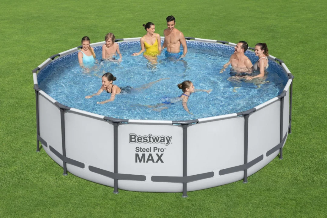 Bazen Steel Pro MAX Frame 488x122 sivi, 16 stopa, BESTWAY 5 u 1 + ljestve + pokrov_3