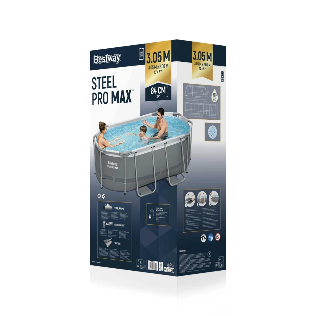 Bazen s čeličnom konstrukcijom 305x200x84 10x6FT BESTWAY + 5u1 + ChemConnect_8