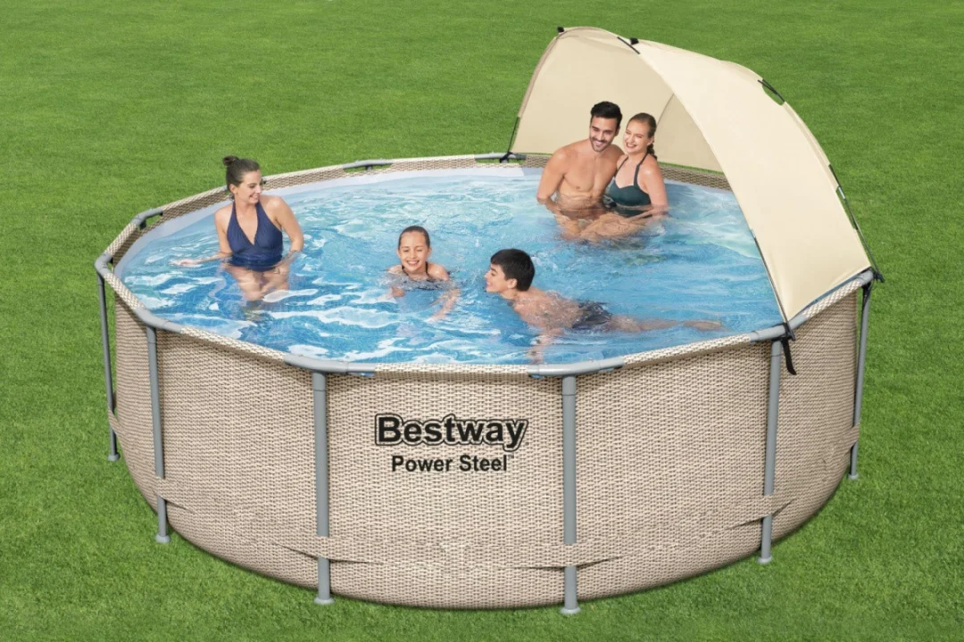 Bazen s okvirom i krovom od čelika BESTWAY 396x107cm 13ft_2