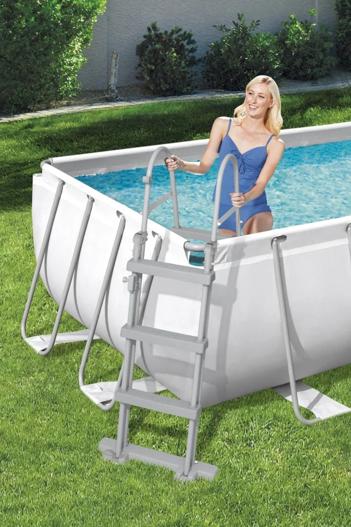 Bazen s okvirom od čelika Power Steel 404x201x100, sivi, 13x6 stopa, BESTWAY 6 u 1 + pumpa za_5