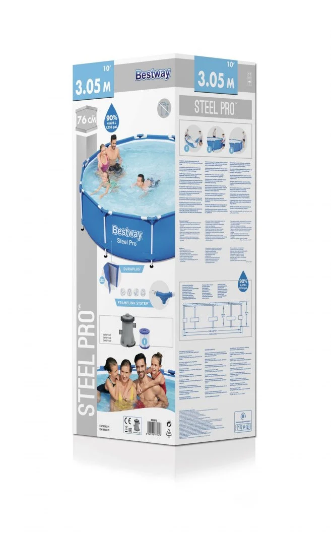 Bazen s okvirom od čelika Pro 305x76 BESTWAY 3 u 1 + pumpa + filter_8