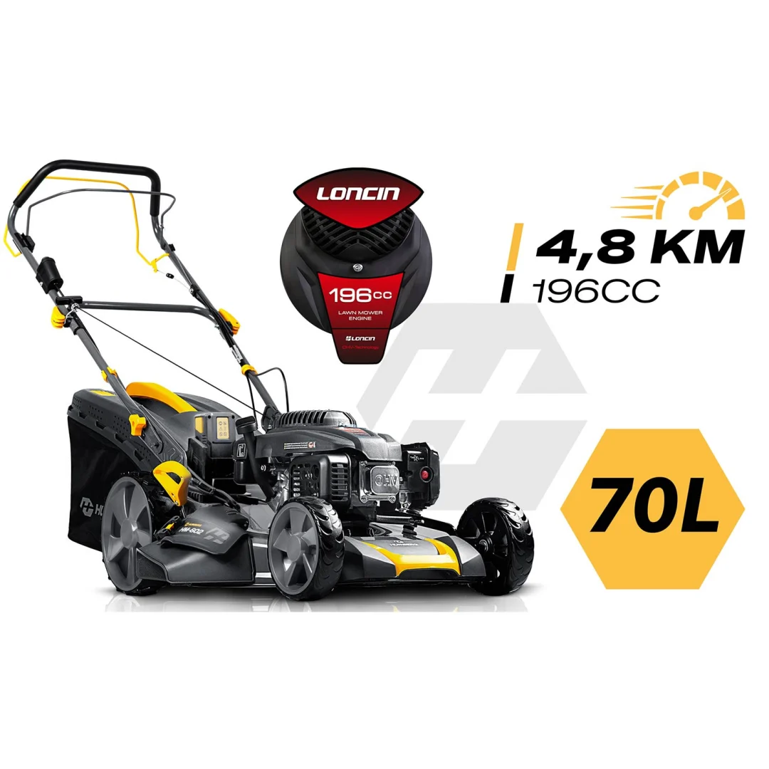Benzinska kosilica s vlastitim pogonom 56 cm 70 l LONCIN 196cc + ulje Humberg HM-602_3