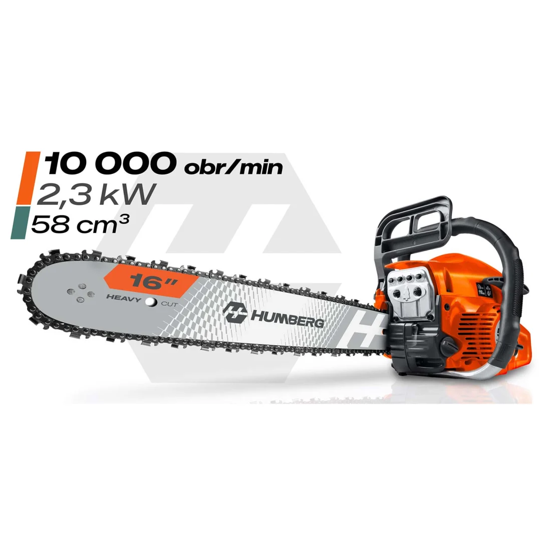 Benzinska motorna pila za drvo 16" Humberg HM-661 + ulje_3