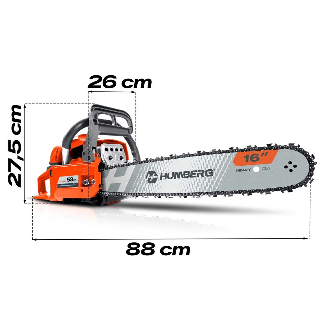 Benzinska motorna pila za drvo 16" Humberg HM-661 + ulje_8
