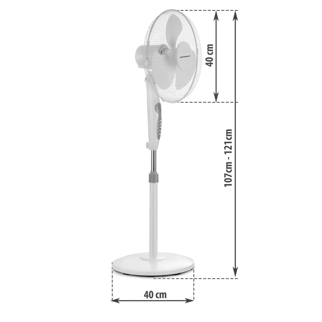 Berdsen 355100 podni ventilator bijela i siva boja_7
