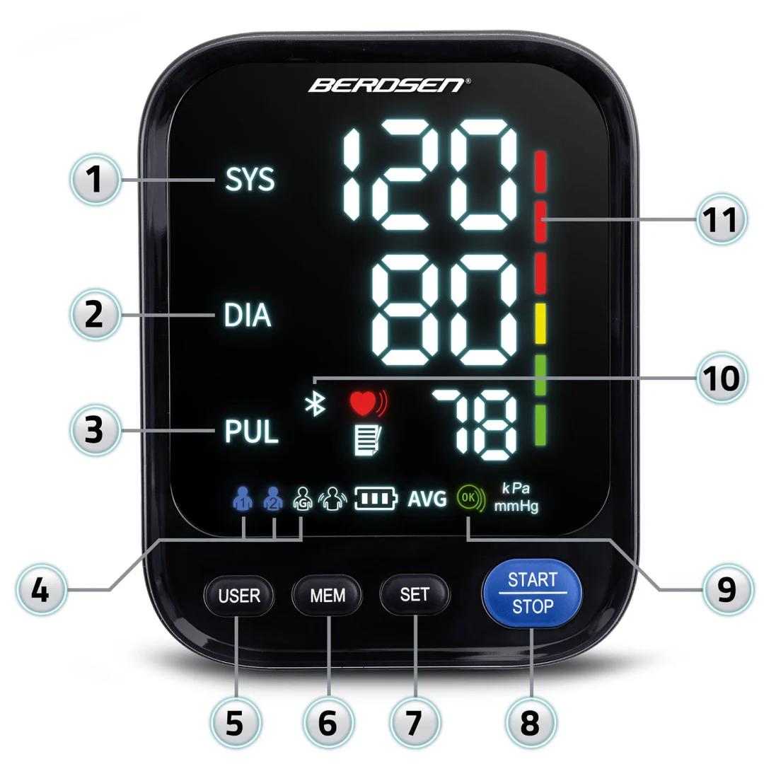 Berdsen BD-123 mjerač krvnog tlaka za nadlakticu Bluetooth (poljski)_4