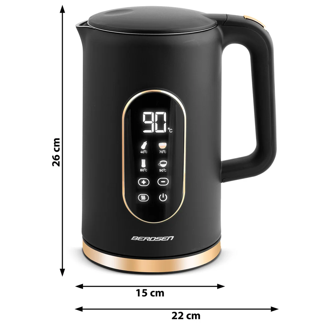 Berdsen BD-712 električni kuhalo za vodu 1,7 l crno-zlatno_3