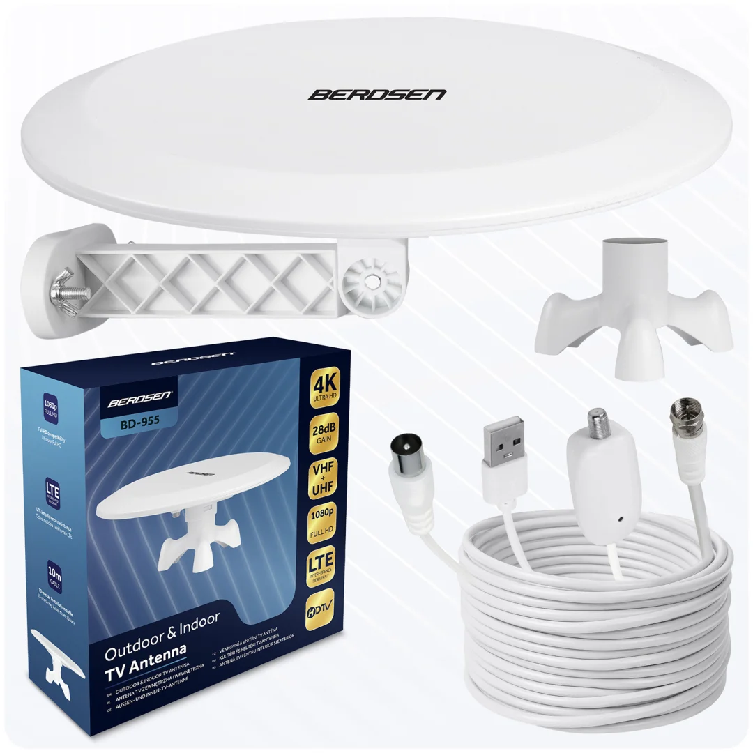 Berdsen BD-955 unutarnja/vanjska TV antena ultra HD 4K bijela_4