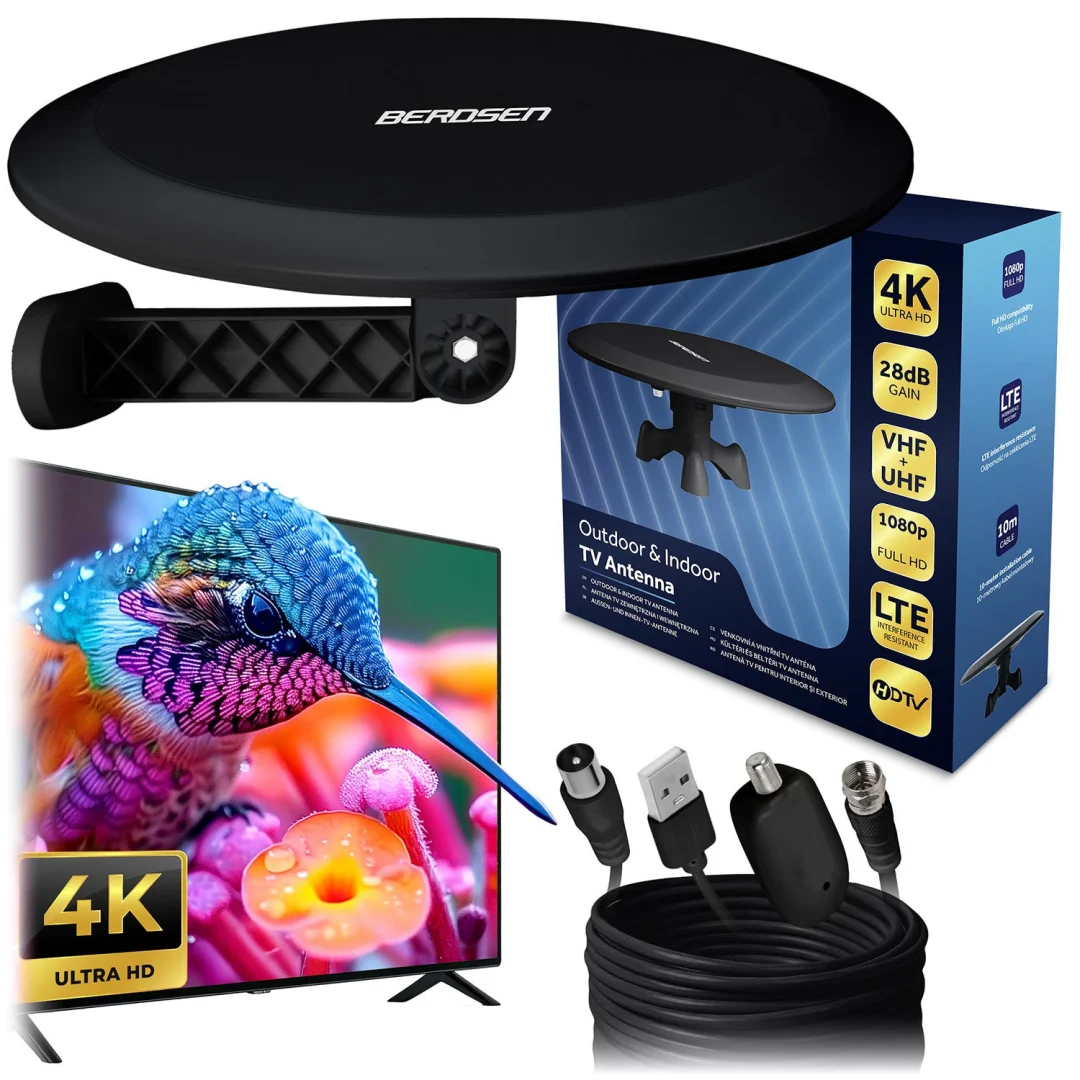 Berdsen BD-955 unutarnja/vanjska TV antena ultra HD 4K crna_11