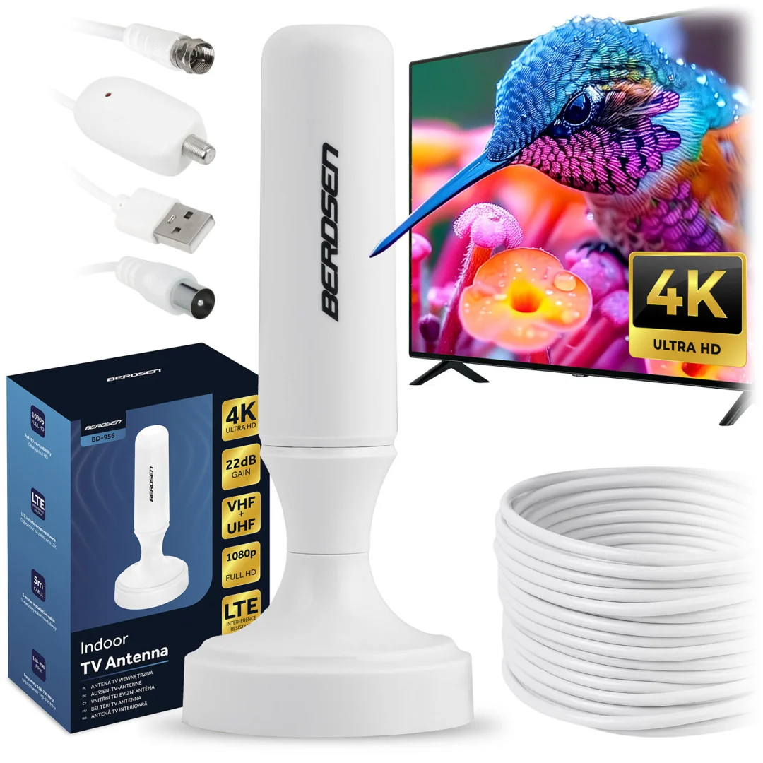 Berdsen BD-956 360° unutarnja TV antena ultra HD 4K bijela_12