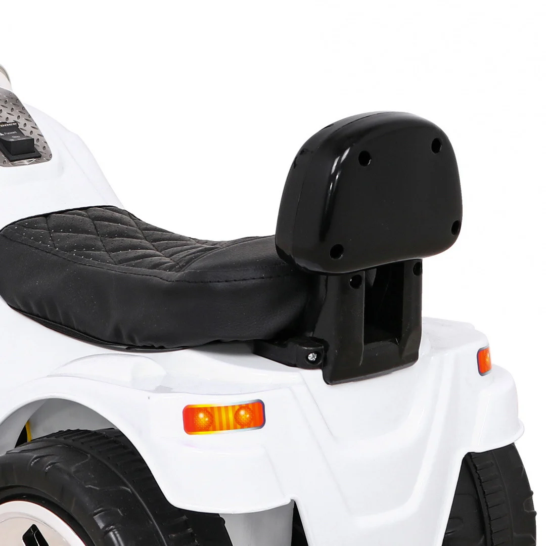 Bijeli motocikl Hot Chopper, bijela motor na akumulator_12