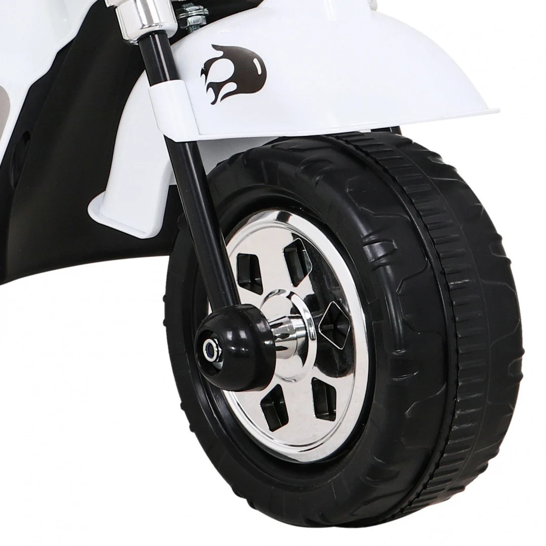Bijeli motocikl Hot Chopper, bijela motor na akumulator_13