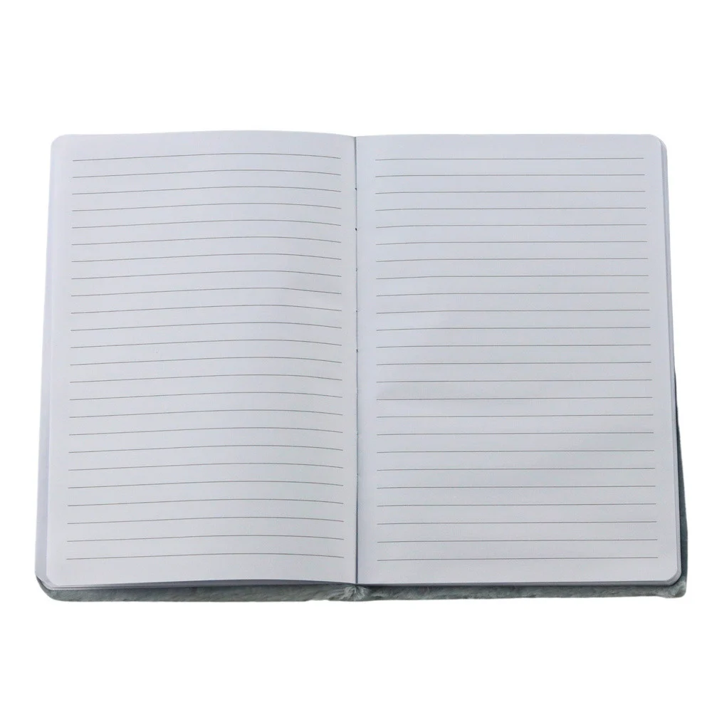 Bilježnica s linijama od plišanog krzna, boja zeca, A5_3