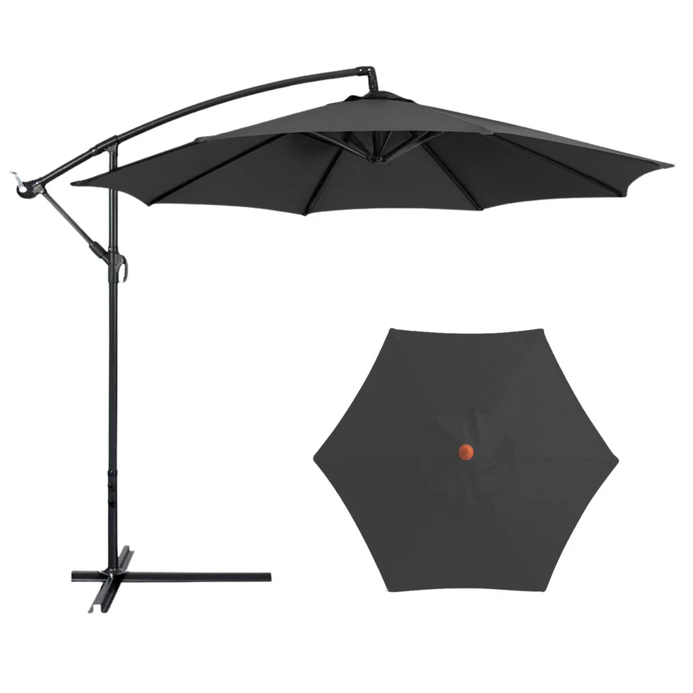 Bočni vrtni suncobran s podesivim nagibom 350 x 250 cm antracit_2