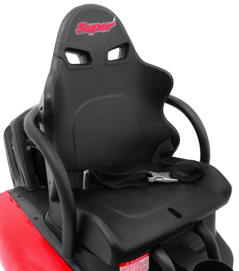 Bolid XR-1 Dječji Go-Kart na baterije, crveni + podesivi volan + konturirano sjedalo, crvena_13