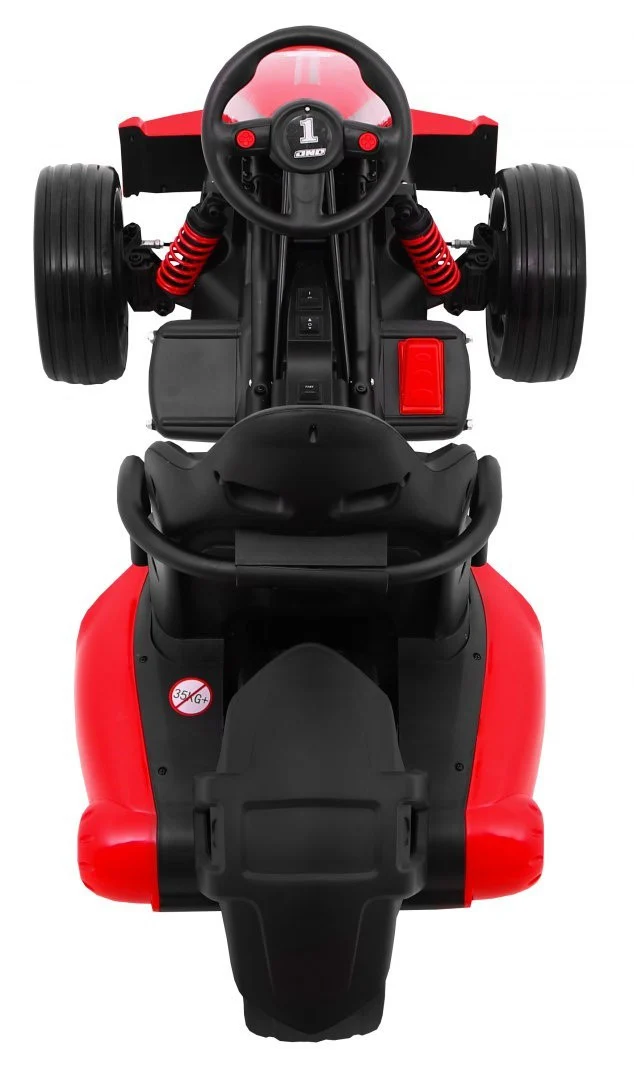 Bolid XR-1 Dječji Go-Kart na baterije, crveni + podesivi volan + konturirano sjedalo, crvena_7