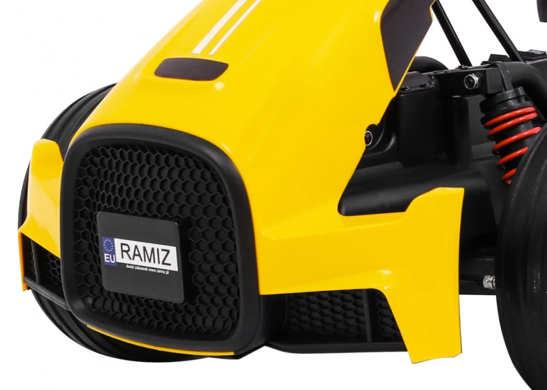 Bolid XR-1 Dječji Go-Kart na baterije, žuti + podesivi volan + konturirano sjedalo, žuta_13