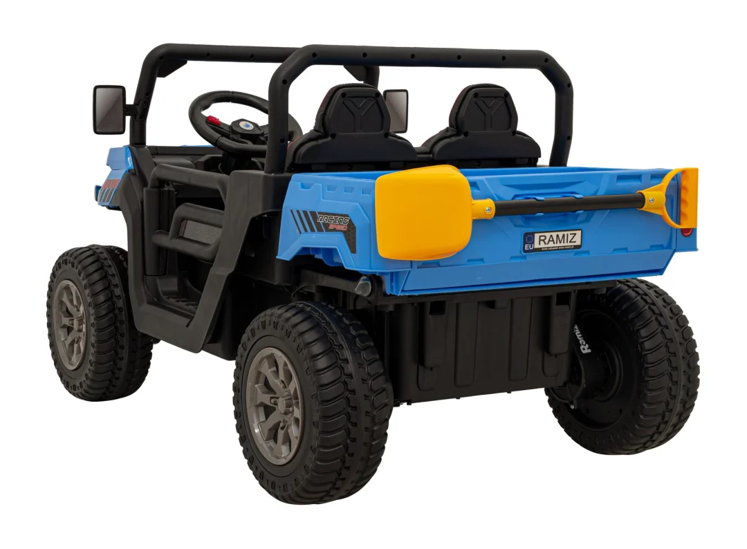 Brzina pick-up-a 900 za djecu Plava + 4x4 pogon + Pokretni kiper + Prtljažnik + Daljinski upravljač_6