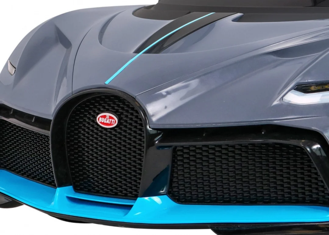 Bugatti Divo Dječji automobil na baterije, sivi + daljinski upravljač + EVA + spori start, crna_10