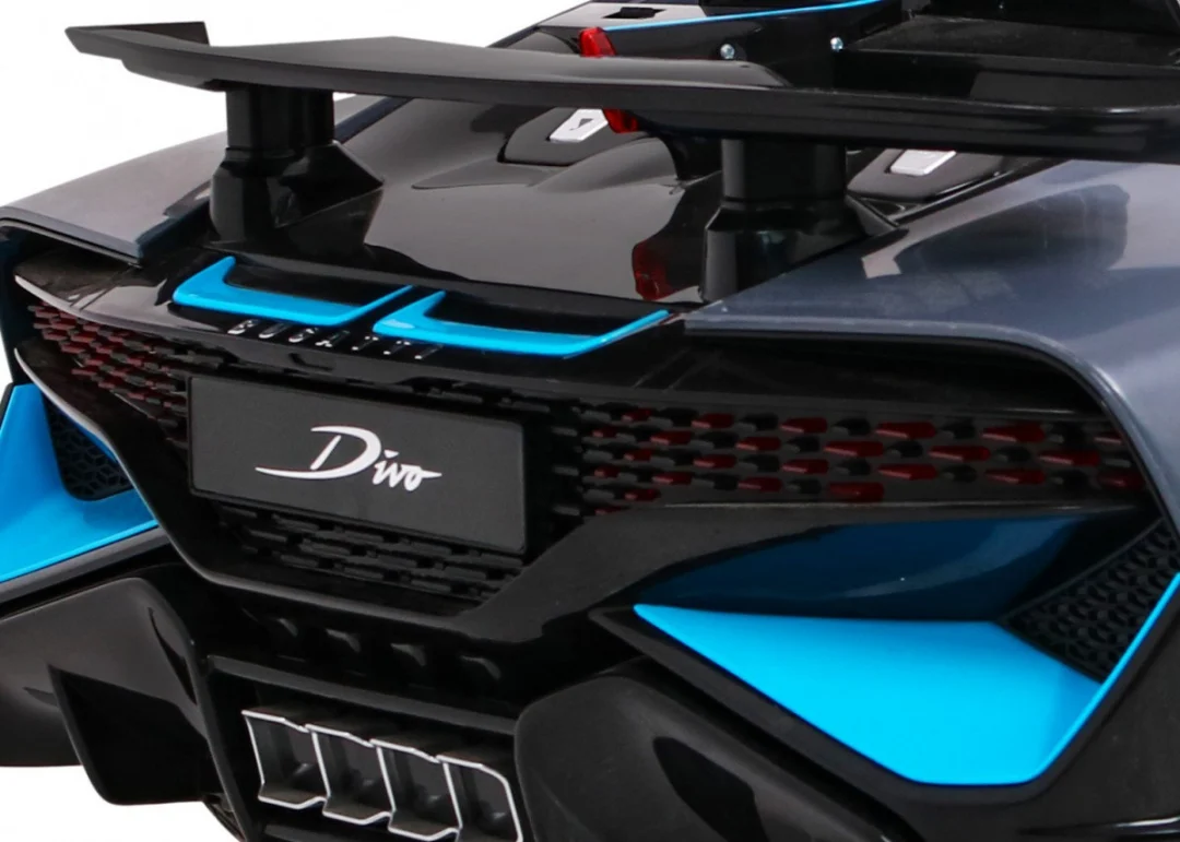 Bugatti Divo Dječji automobil na baterije, sivi + daljinski upravljač + EVA + spori start, crna_11