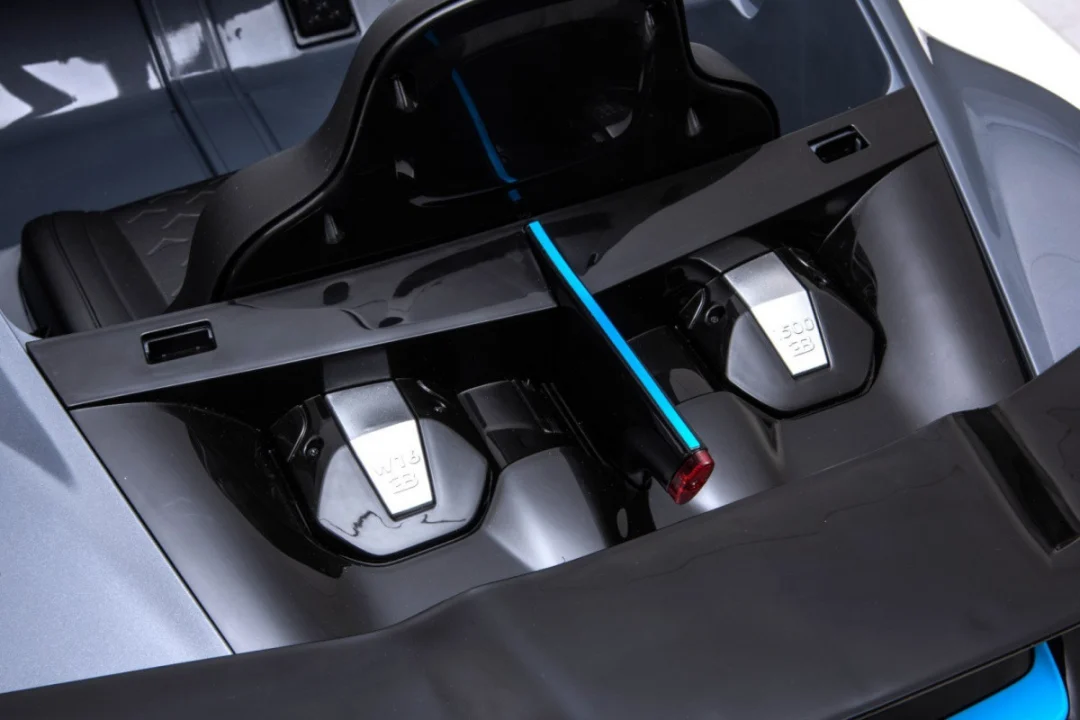 Bugatti Divo Dječji automobil na baterije, sivi + daljinski upravljač + EVA + spori start, crna_12