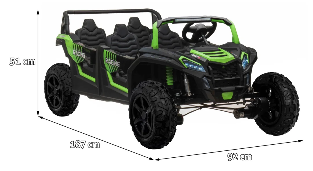 Buggy ATV Racing UTV2000 4 sjedala Li-ion, zeleni buggy na akumulator_4