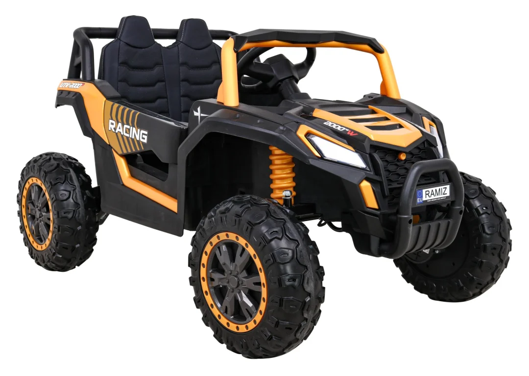 Buggy UTV 2000M trkaći automobil na baterije zlatni + MP3 zvukovi, svjetla + daljinski upravljač + spori start_10