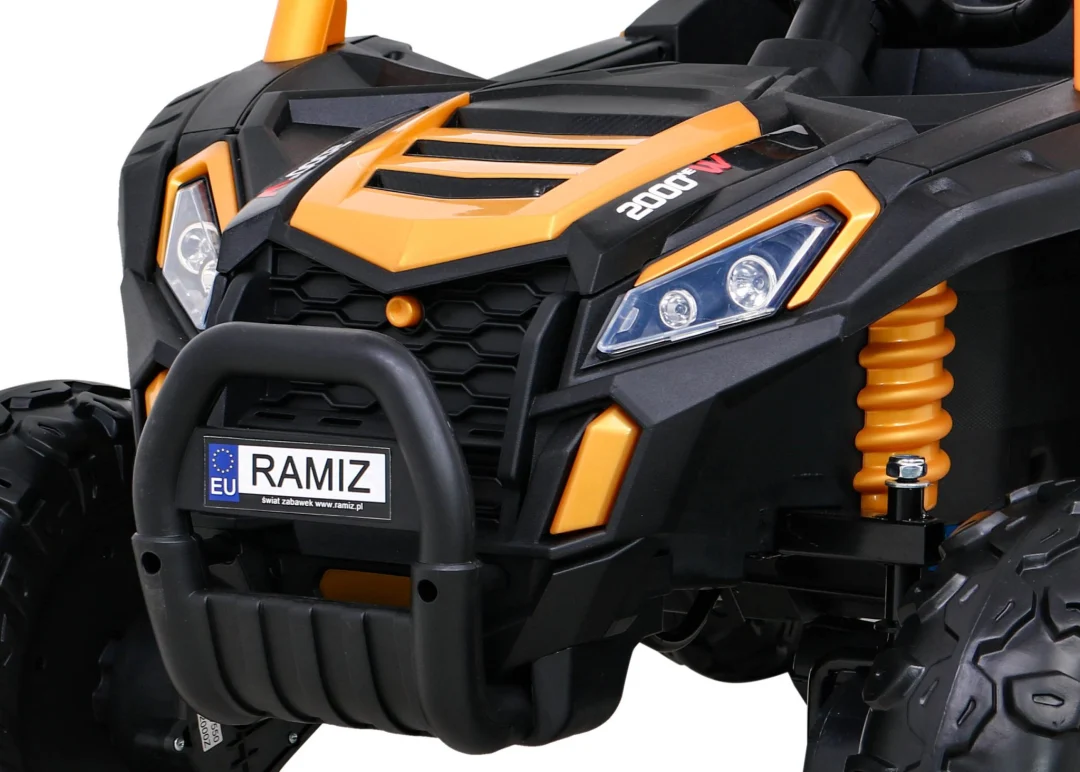 Buggy UTV 2000M trkaći automobil na baterije zlatni + MP3 zvukovi, svjetla + daljinski upravljač + spori start_12