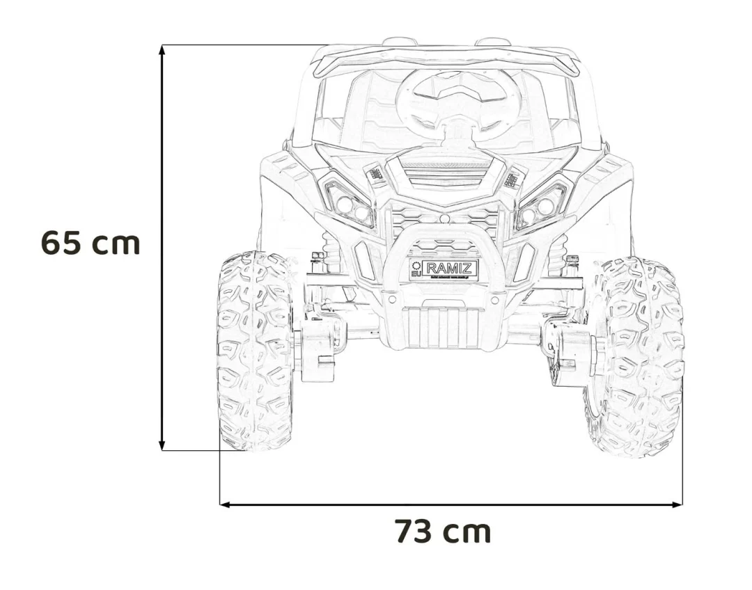 Buggy UTV 2000M trkaći automobil na baterije zlatni + MP3 zvukovi, svjetla + daljinski upravljač + spori start_2