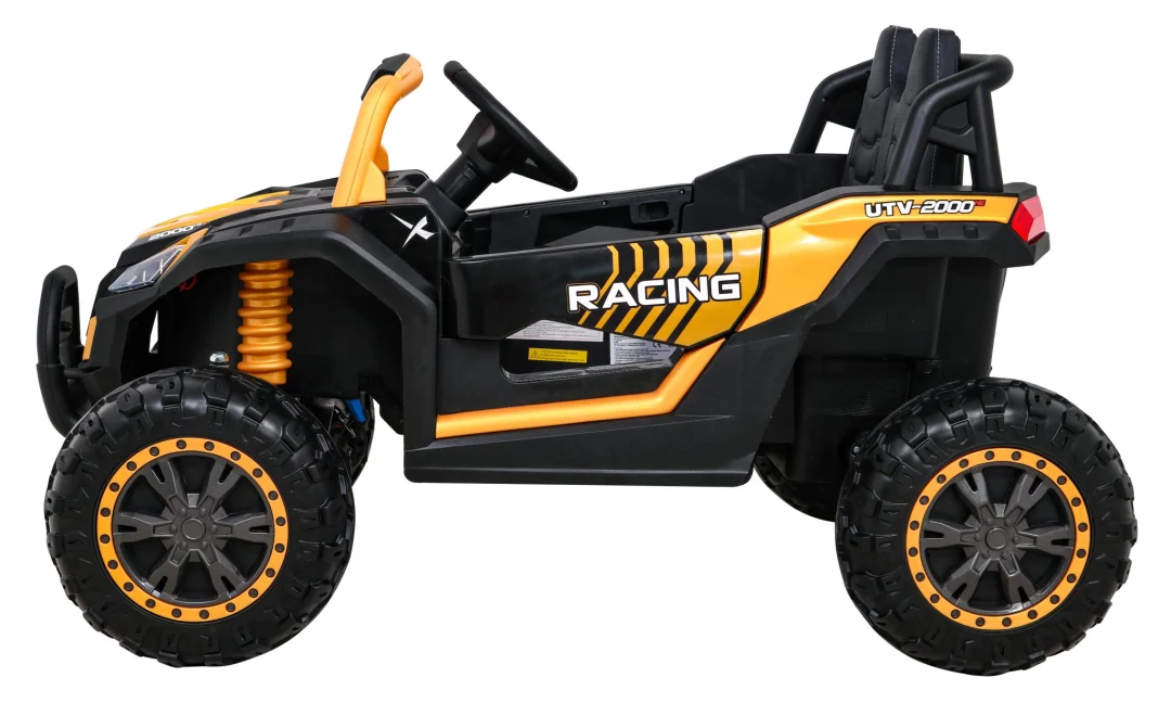 Buggy UTV 2000M trkaći automobil na baterije zlatni + MP3 zvukovi, svjetla + daljinski upravljač + spori start_5