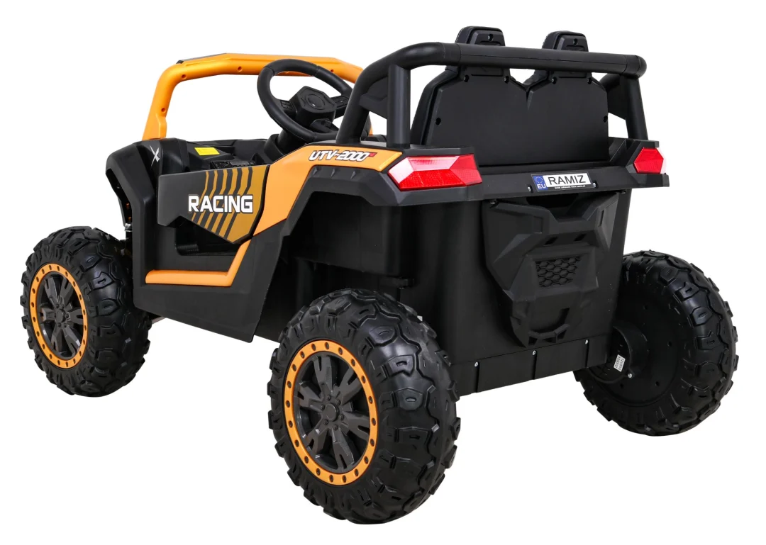 Buggy UTV 2000M trkaći automobil na baterije zlatni + MP3 zvukovi, svjetla + daljinski upravljač + spori start_6