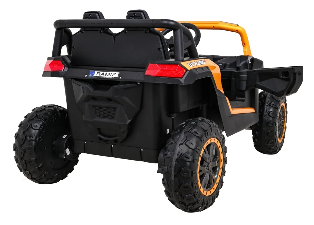 Buggy UTV 2000M trkaći automobil na baterije zlatni + MP3 zvukovi, svjetla + daljinski upravljač + spori start_9