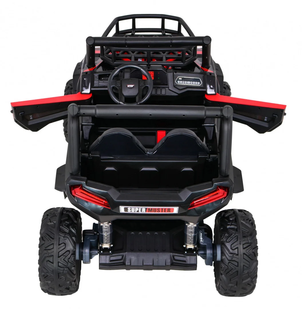 Buggy UTV Off-Road za djecu crveni + daljinski upravljač + nosač za prtljagu + spori start, crvena_11