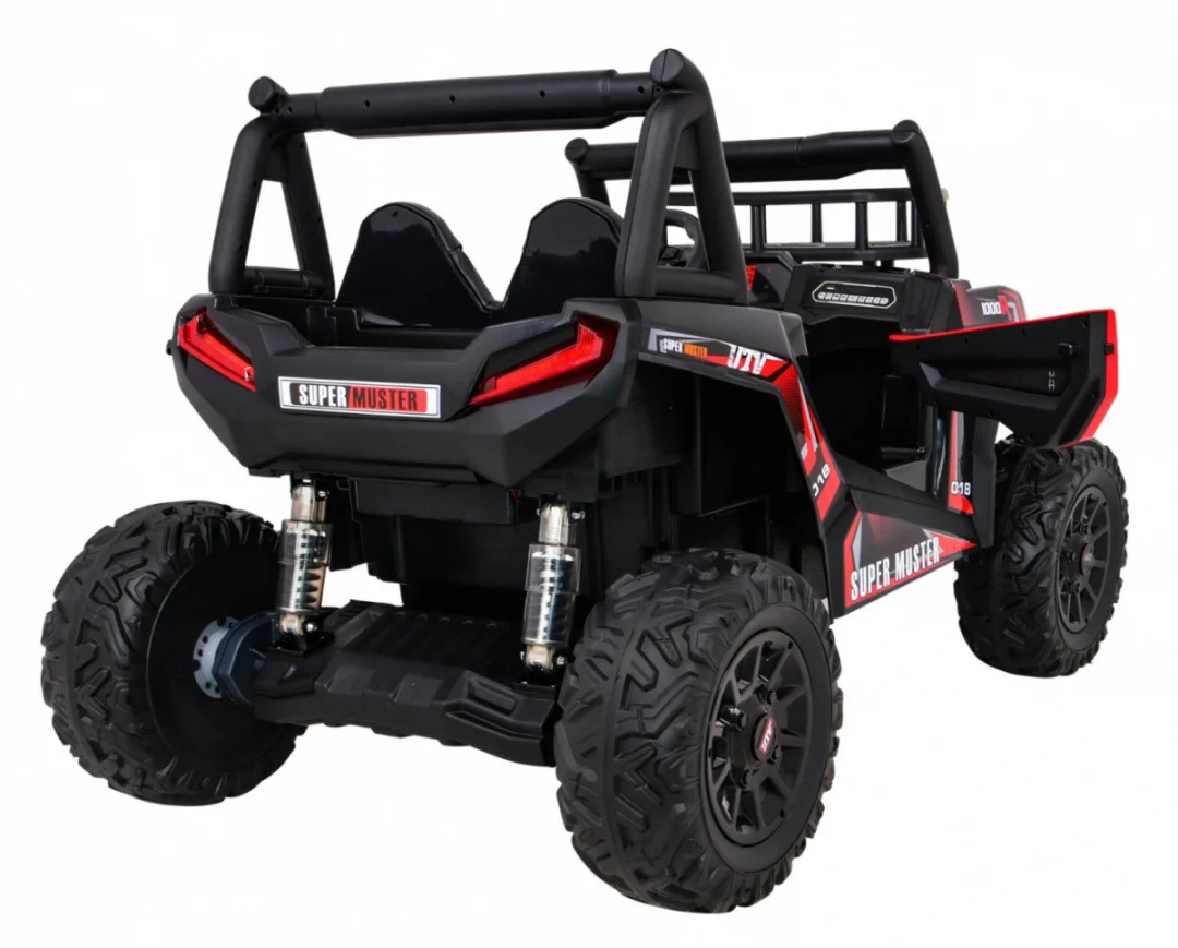 Buggy UTV Off-Road za djecu crveni + daljinski upravljač + nosač za prtljagu + spori start, crvena_12